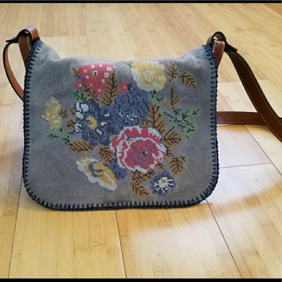 Patricia Nash Positano Saddle Crossbody Bag Purse